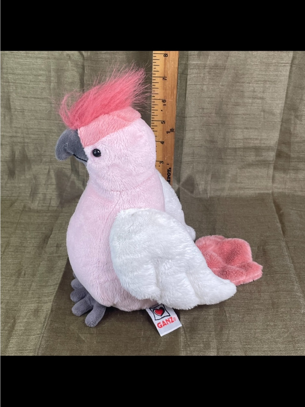 Ganz Webkinz Pink Cockatoo HM365 Plush Stuffed Animal NO CODE - Preowned